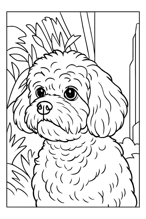A photo turned into a coloring page